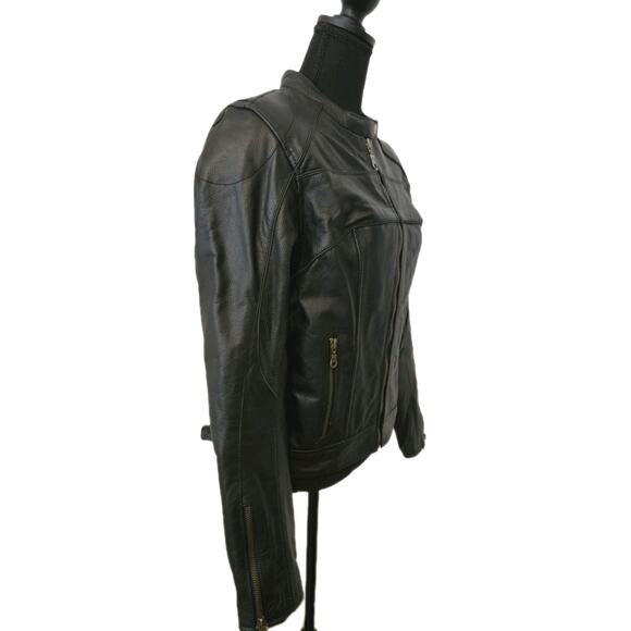 Bilt Women's Leather Padded Biker Motorcycle Jacket Size Large - Picture 9 of 16